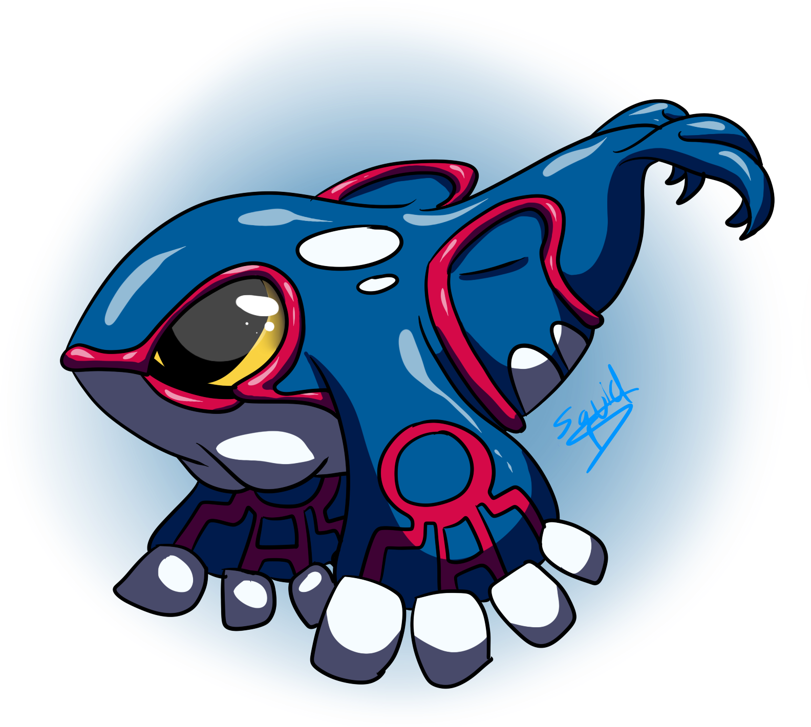 Chibi Kyogre By Squidkid11 Chibi Kyogre By Squidkid11 - Cartoon (1768x1500)
