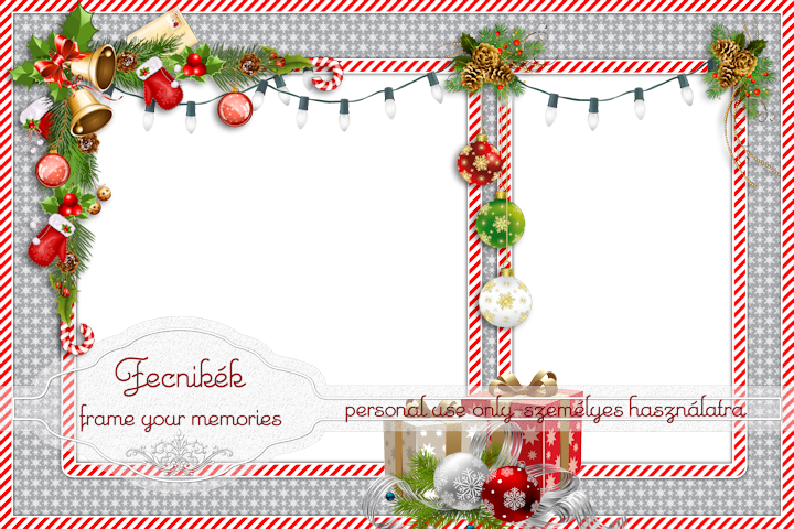 Double Christmas Frame - Christmas Transparent Double Frames (720x480)