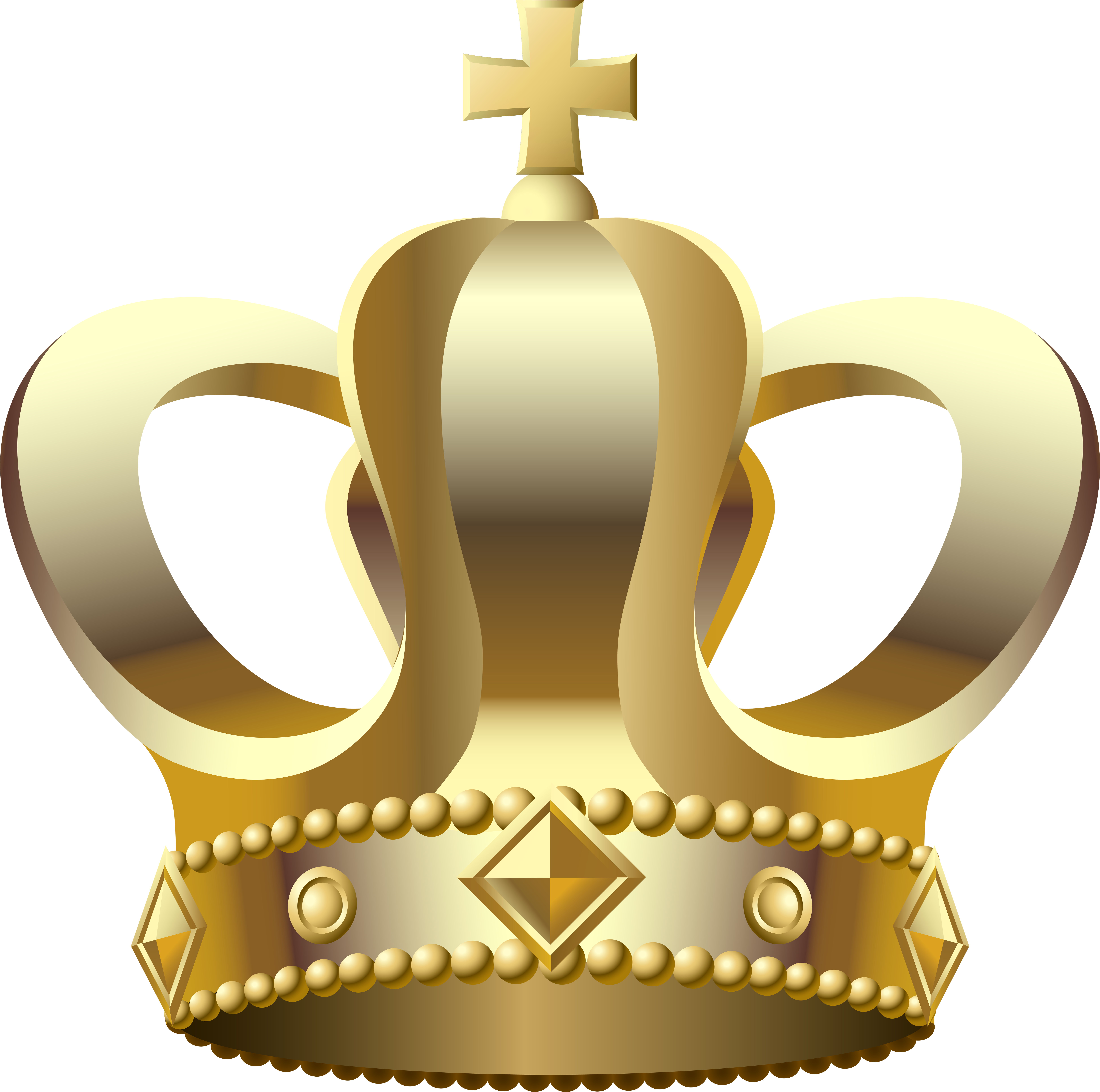 Gold Crown Transparent Png Clip Art Image - Gold Crown Transparent Png Clip Art Image (8000x7937)