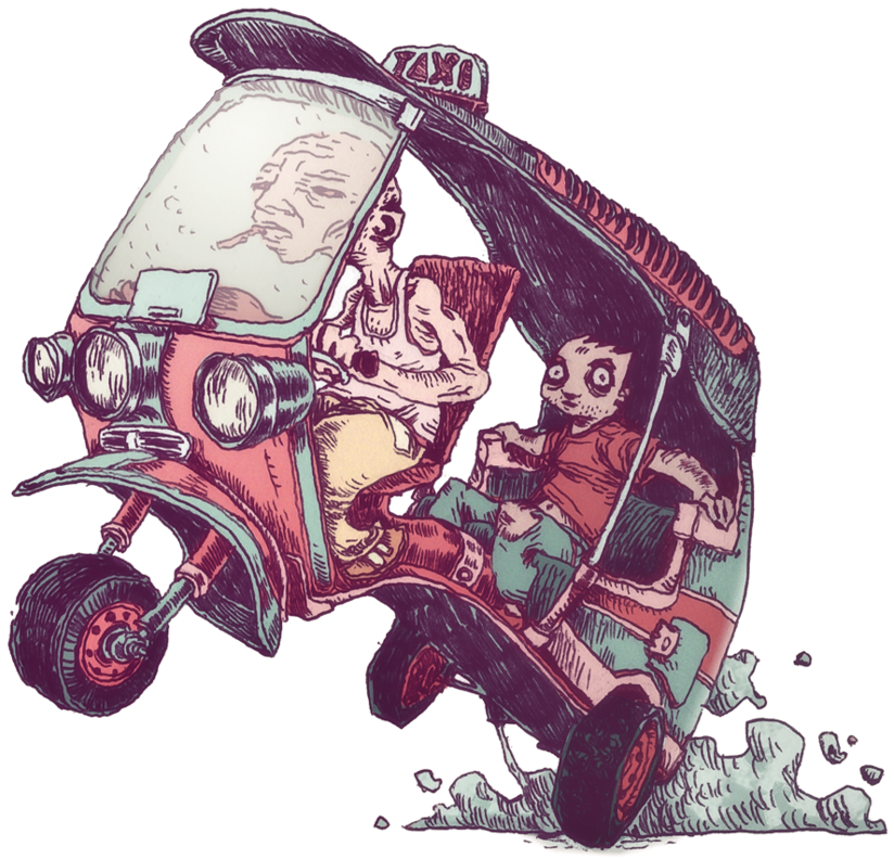 Auto Rickshaw Drawing Art Sketch - Thailand Tuk Tuk Drawing (929x860)