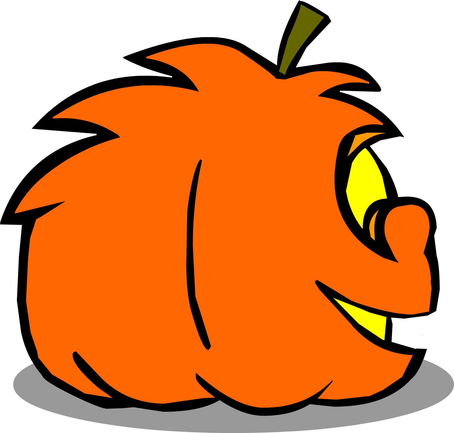 Puffle Jack O Lantern Sprite 006 - Jack-o'-lantern (1836x1753)