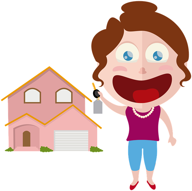 Happy Girl Png 17, Buy Clip Art - Comprar Uma Casa Desenho (682x720)