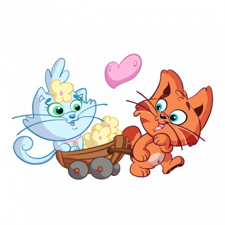 Sticker La Promenade Des Chats (458x458)