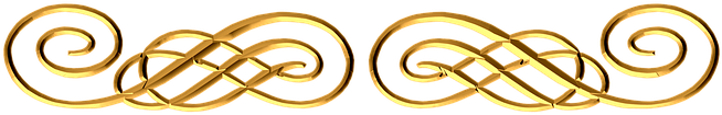 Rose Gold Ornamental Flourish Border Dark - Gold Border (679x340)