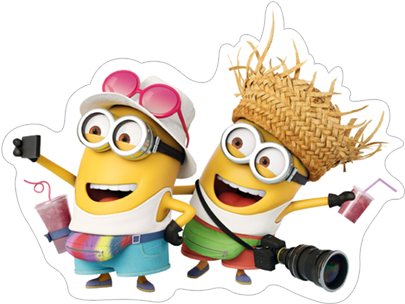 Sticker 22 From Collection «гадкий Я 3» - Minions At The Beach (490x317)