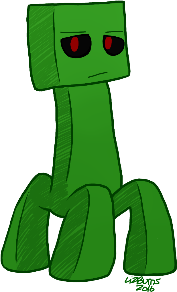 Creeper By Lizdoesminecraft Creeper By Lizdoesminecraft - Minecraft Creeper Transparent Background (817x1117)