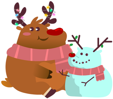 Rudolph The Fluffy Reindeer Stickers Messages Sticker-3 - Cartoon (408x408)