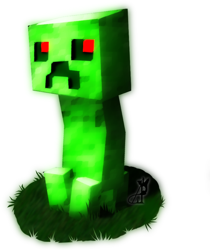 Creeper Chibi By Mantiscat - Drawing (894x894)