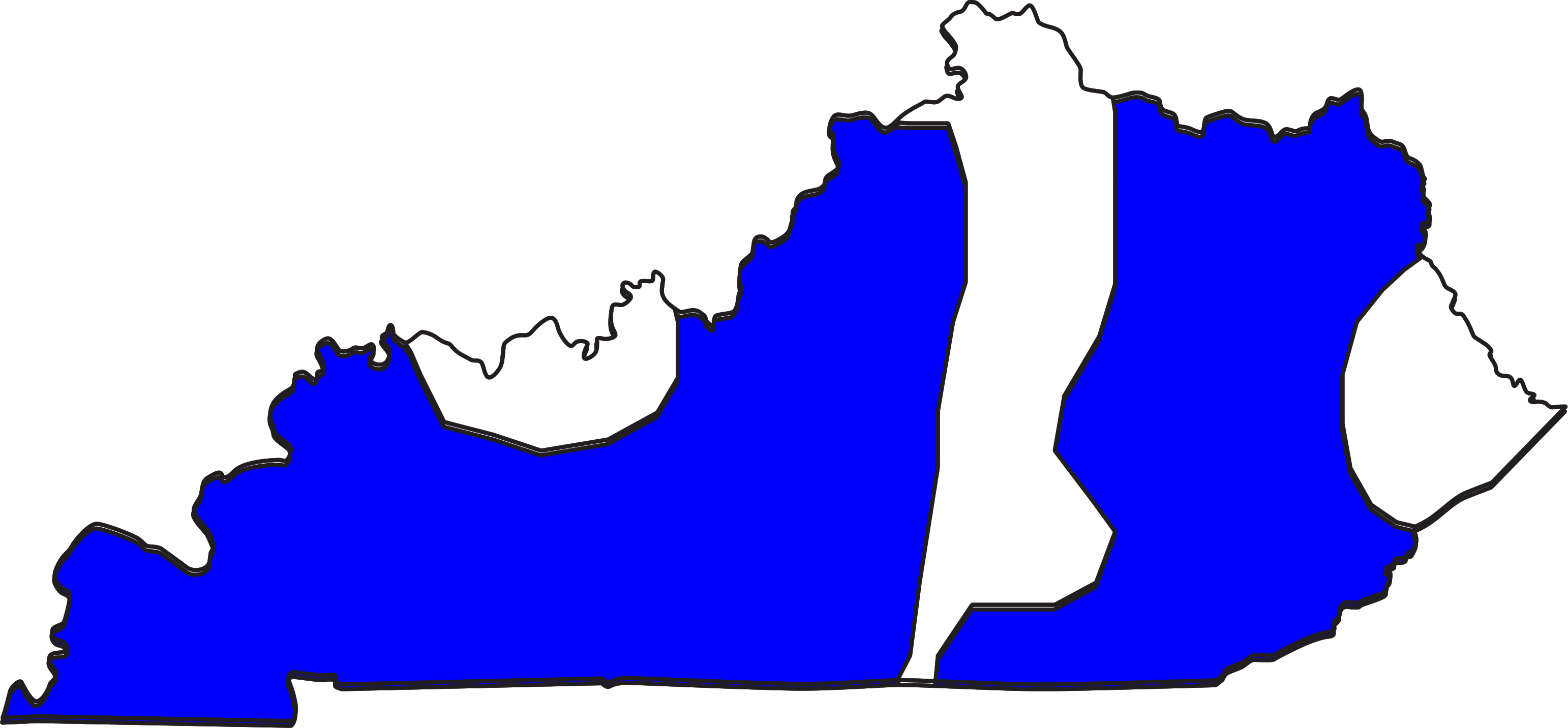 Click Here To Report Seeing A Smooth Earthsnake - Topographical Map Of Kentucky (3084x1432)