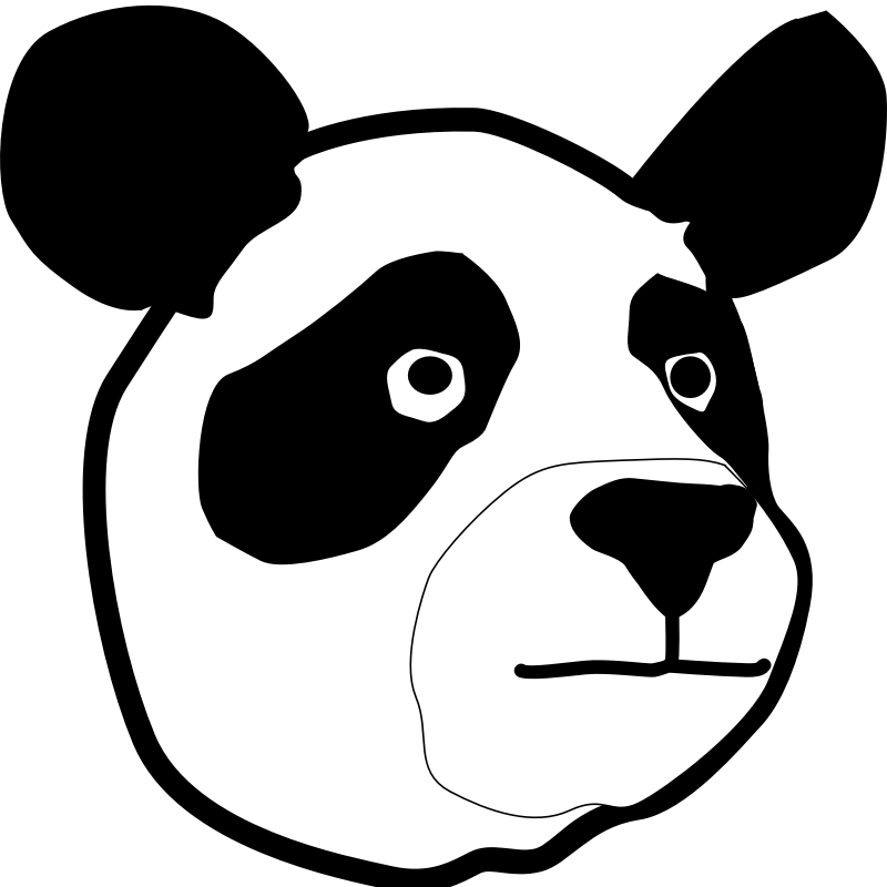Clipart Library Face Images Pictures - Panda Bear Head (800x800)