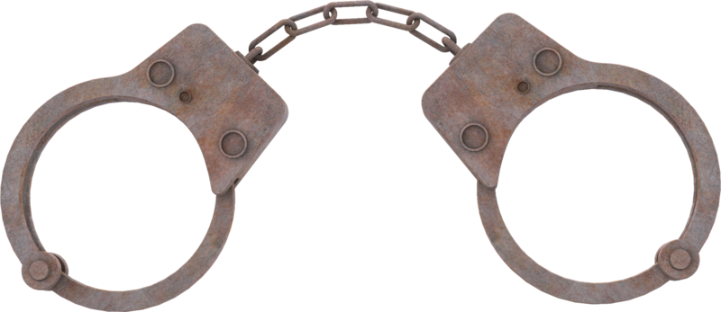 Download Handcuffs Picture Image - Old Handcuffs Png (800x347)