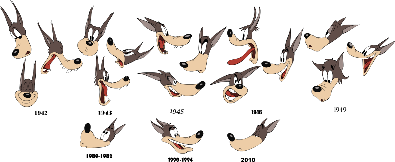 Tex Avery Wolf Faces Traces By Colossalstinker - Tex Avery Wolf Head (1385x577)