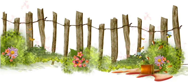 Fence Garden Clip Art - Fence Clipart Png (800x370)