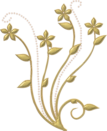 Декоративные Элементы *золото,серебро* - Lily Family (408x500)