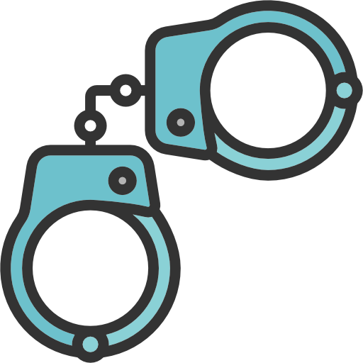 Handcuffs Free Icon - Arrest Icon Png (512x512)