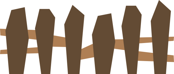 Wooden Fence Clip Art At Clker - Wood Fence Clipart (600x258)