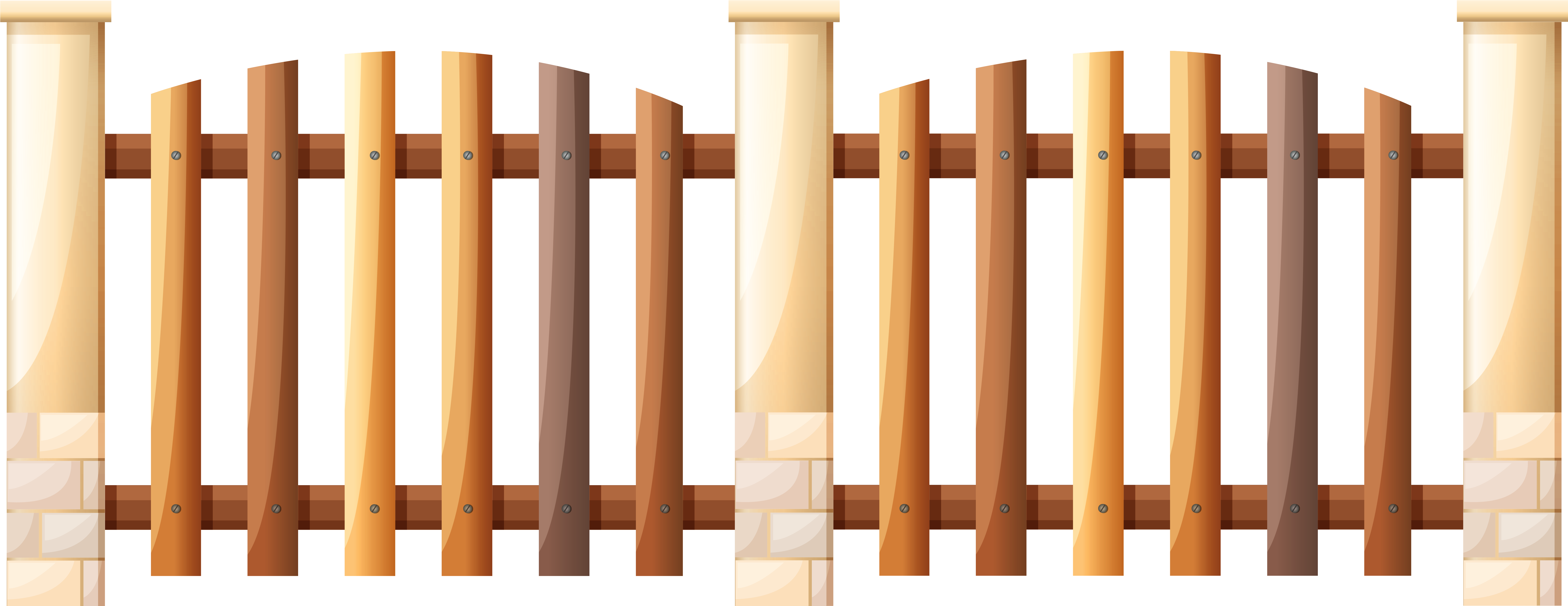 Wooden Yard Fence Png Clipart - Portao De Cercas Madeira (7187x2919)