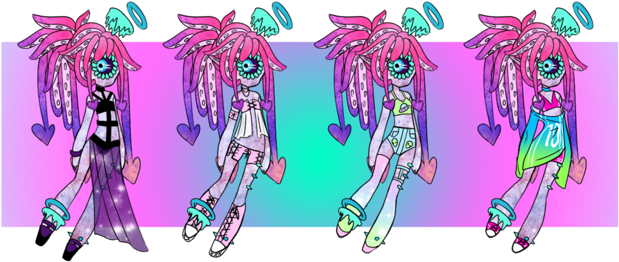 Ayama-rose Outfits By Xenobaby - Cartoon (1024x406)