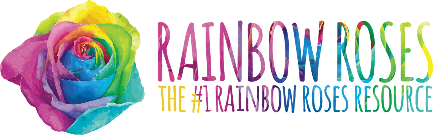 Rainbow Roses Resource - Rainbow Rose (1770x553)