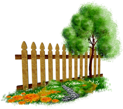 Kaz Creations Garden Deco Flowers Fence - Bus (400x377)
