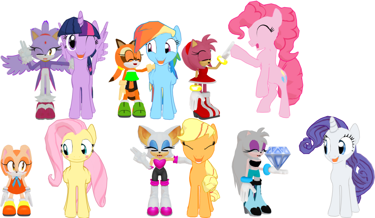 3d, Alicorn, Amy Rose, Applejack, Artist - Manga (1280x720)