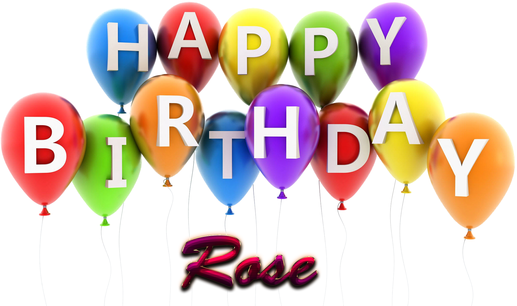 Rose Happy Birthday Balloons Name Png - Happy Birthday Niece Animated (1920x1200)
