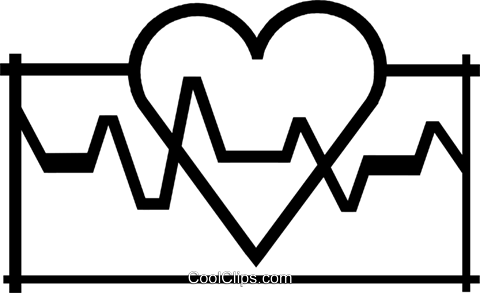 Ecg Exame Livre De Direitos Vetores Clip Art Ilustração - Heart (480x293)