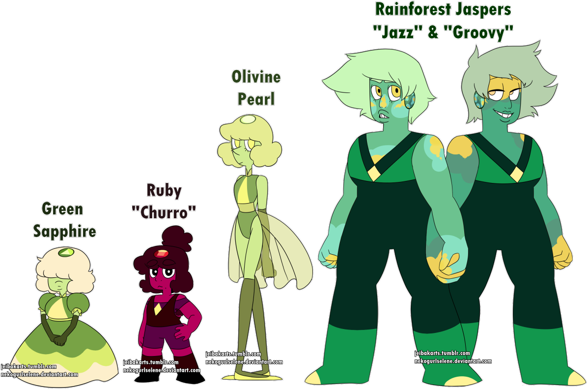 Gem Ocs Gem Oc Green Sapphire Groovy Jasper Jazz Jasper - Cartoon (1280x828)