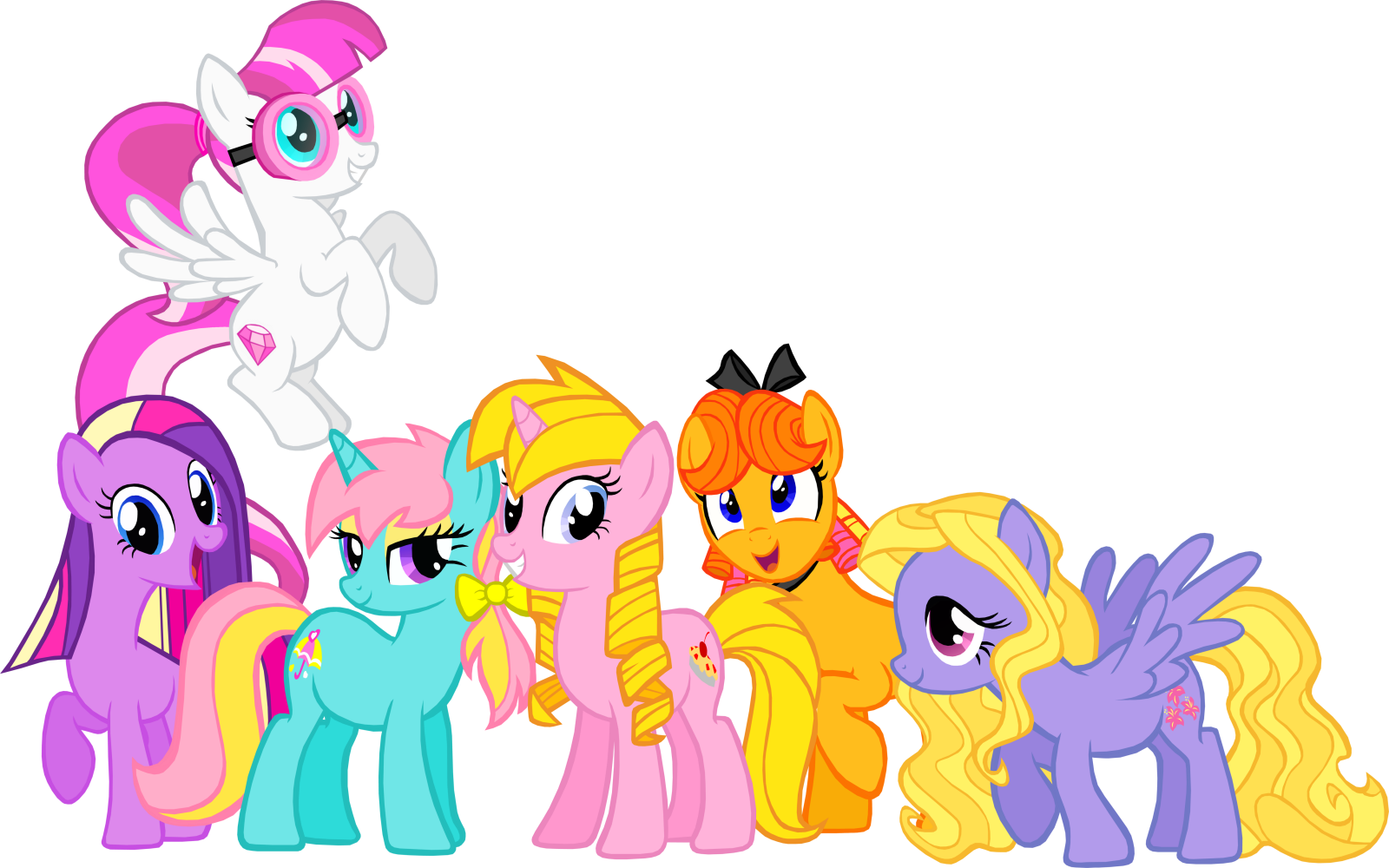 Kiddysa-nekovamp, Cherry Pie, Cupcake , Dewdrop Dazzle, - Lily Blossom My Little Pony (1600x1000)