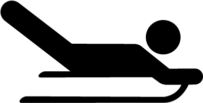 Olympic Skeleton Silhouette Vector - Olympic Skeleton Silhouette (400x400)