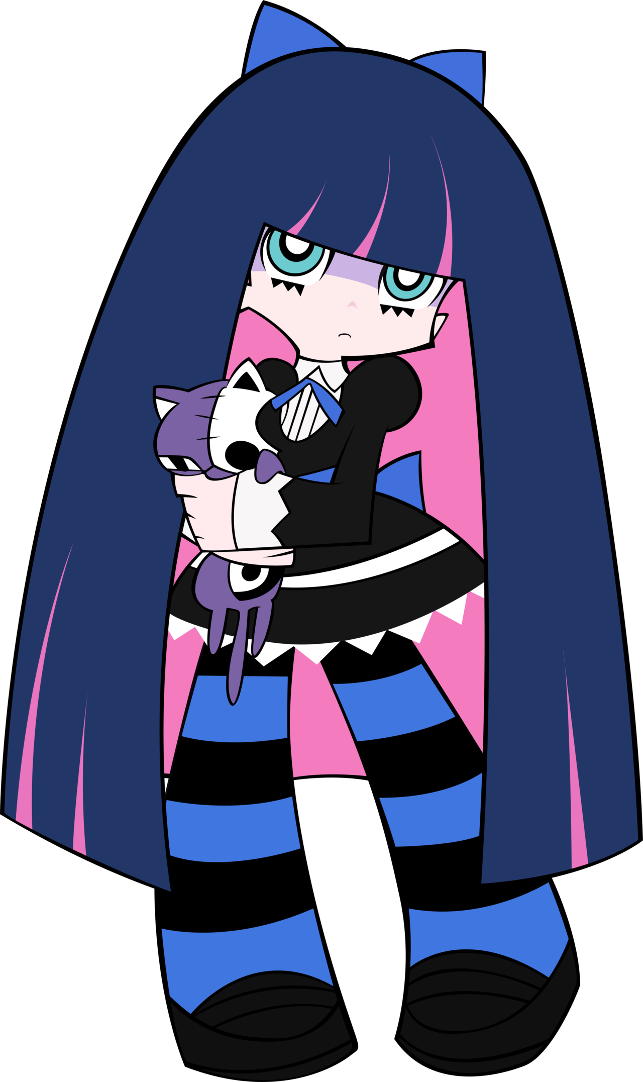 Panty'n'stocking With Garterbelt - Panty And Stocking Png (1280x2153)