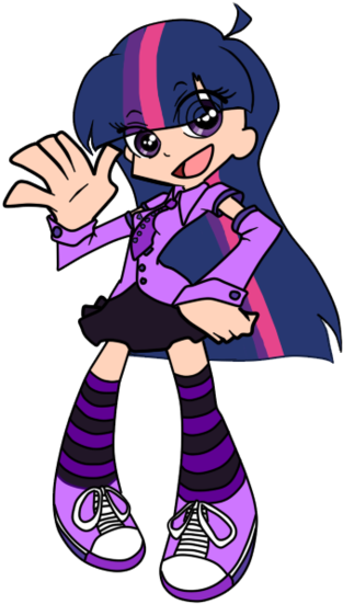 Twilight Sparkle From My Little Pony Panty And Stocking - Cartoon (400x551)