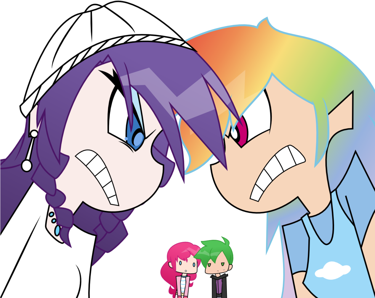Bubblestormx, Crossover, Humanized, Panty And Stocking - Cartoon (1265x1024)
