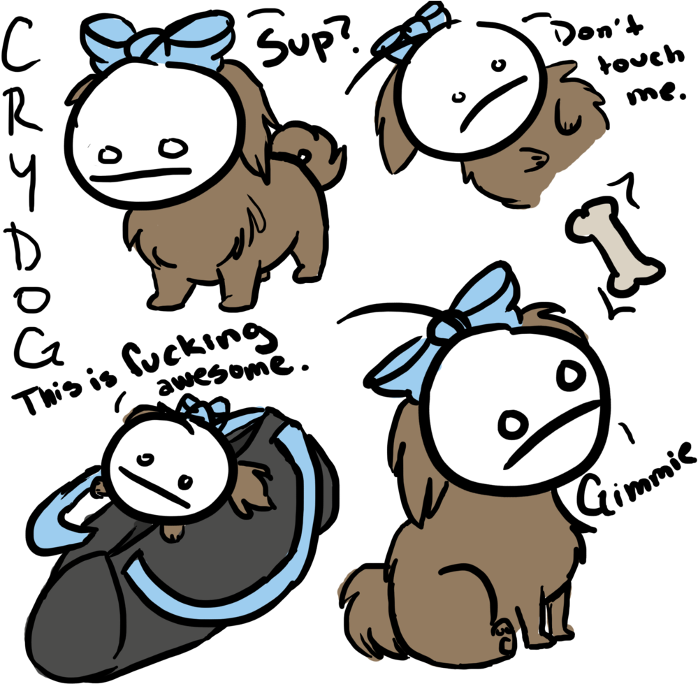 Cry The Purse Dog By Thefrymon - Cartoon (1024x1024)