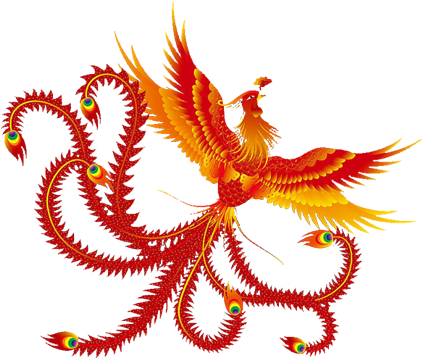 China Phoenix Fenghuang Chinese Dragon Symbol - Vermilionbird Logo (646x636)