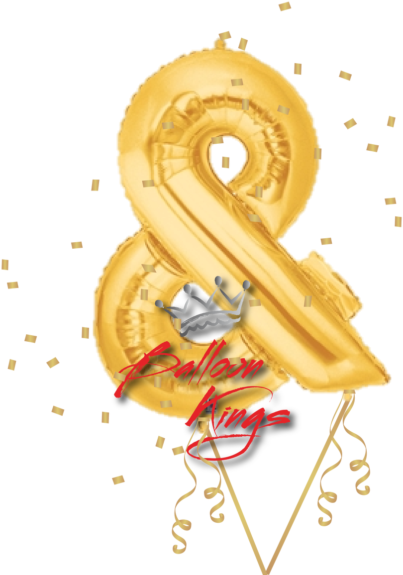 Gold Symbol Ampersand - 40 Megaloon Gold Ampersand Balloon (1280x1280)