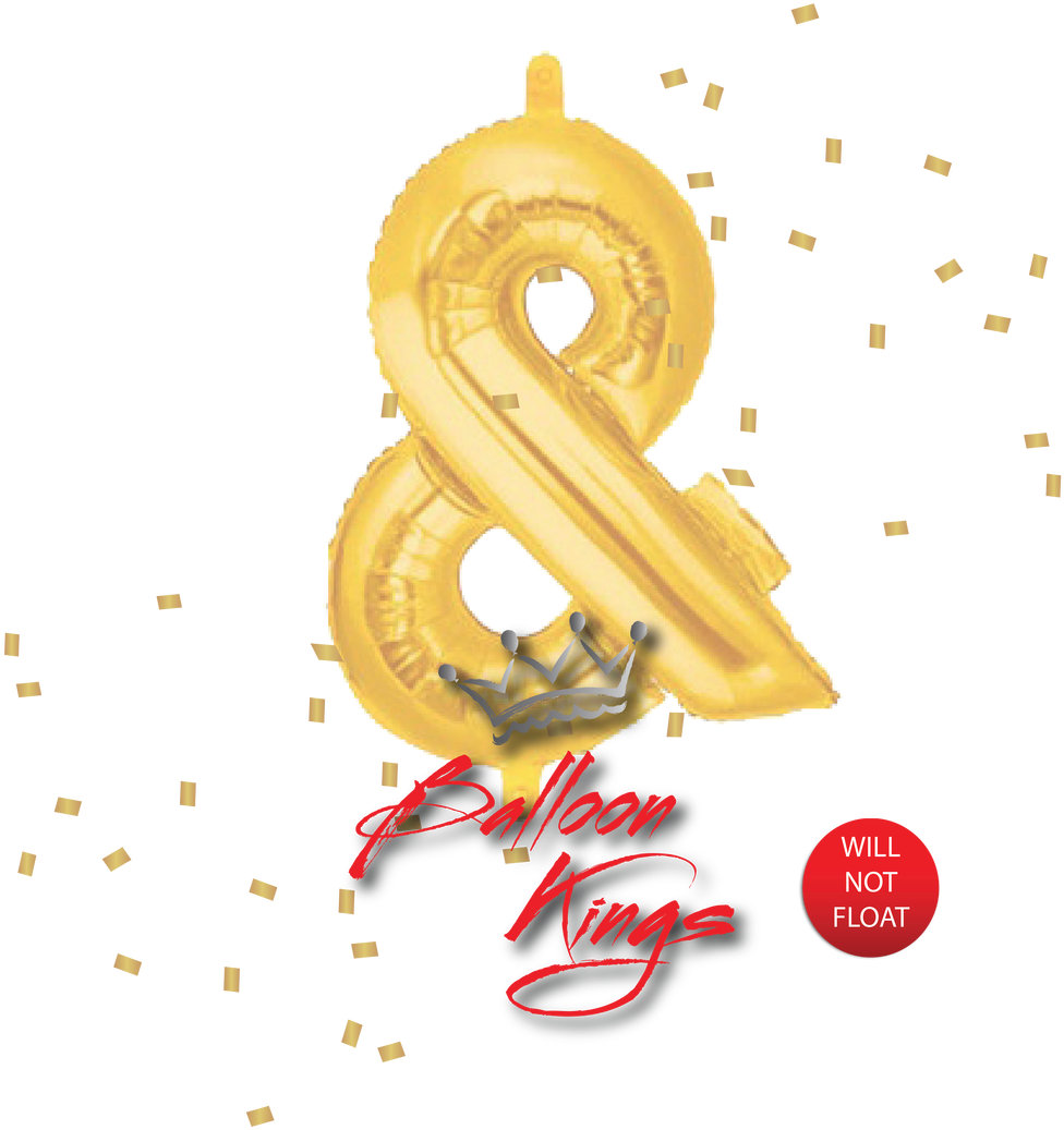 14in Gold Symbol Ampersand 14in Gold Symbol Ampersand - Rose Gold & Balloon 40 Inches (1280x1280)