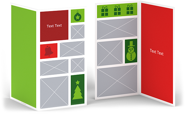 Photo Card With A Christmas Collage - Postcard (640x404)