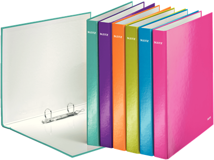Leitz Wow Ring Binder Laminated - 42412099 Esselte Leitz Wow Ringbinder A4 (440x329)