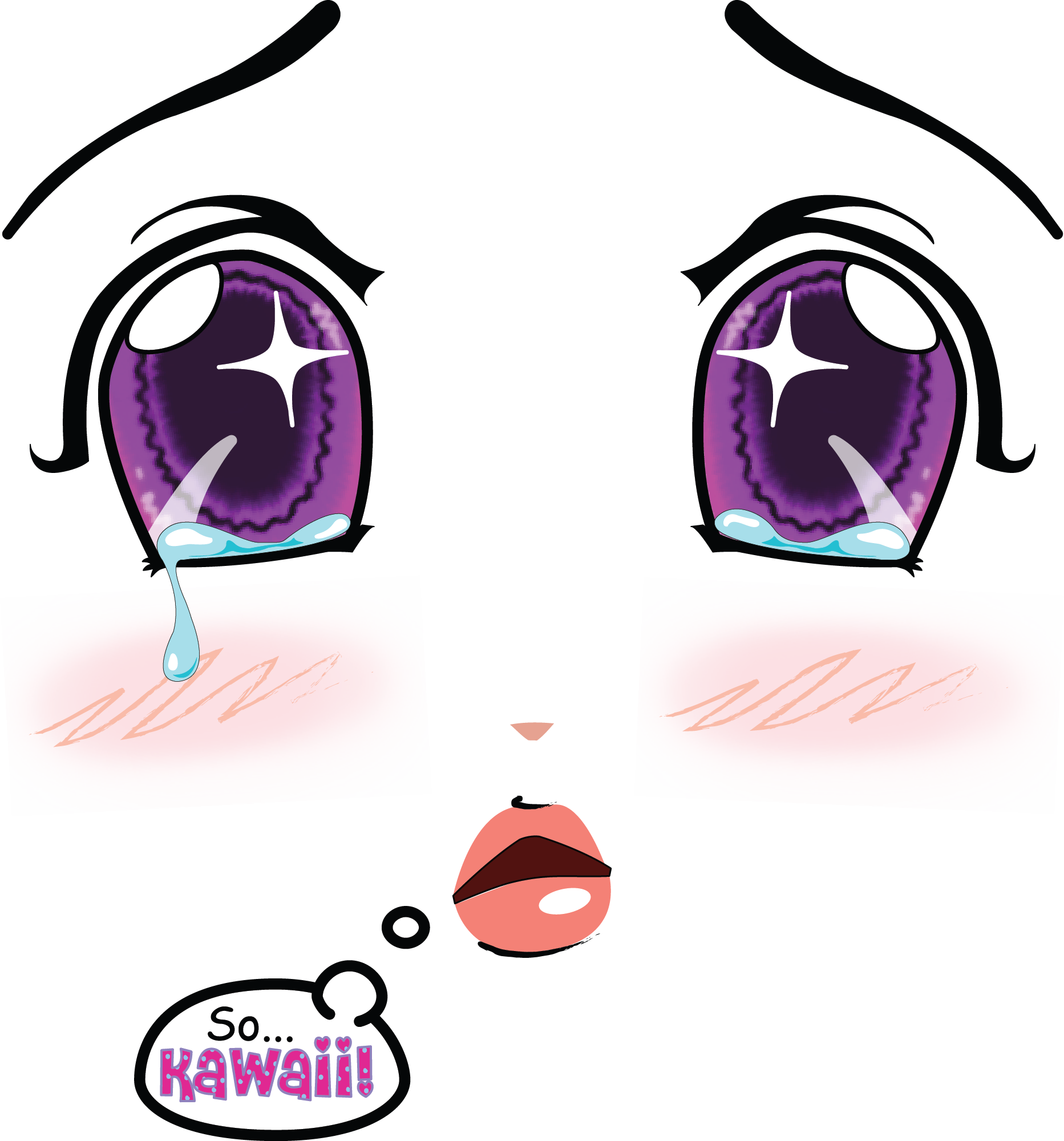 Anime Cry Kawaii Tee - Anime Cry Kawaii Tee (1865x2000)