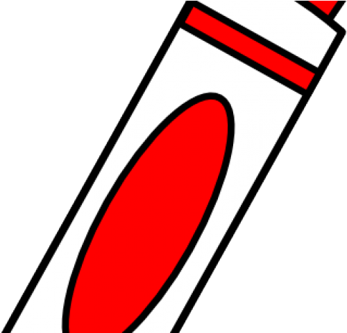 Marker Clipart Red Marker - Markers Clipart Black And White (640x480)