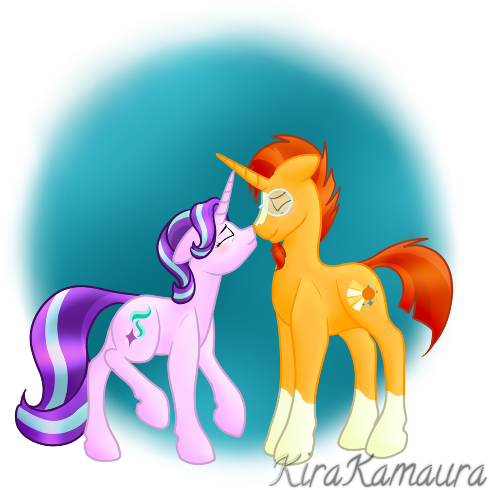 Kirakamaura, Eyes Closed, Floppy Ears, Nuzzling, Safe, - Cartoon (1033x1024)