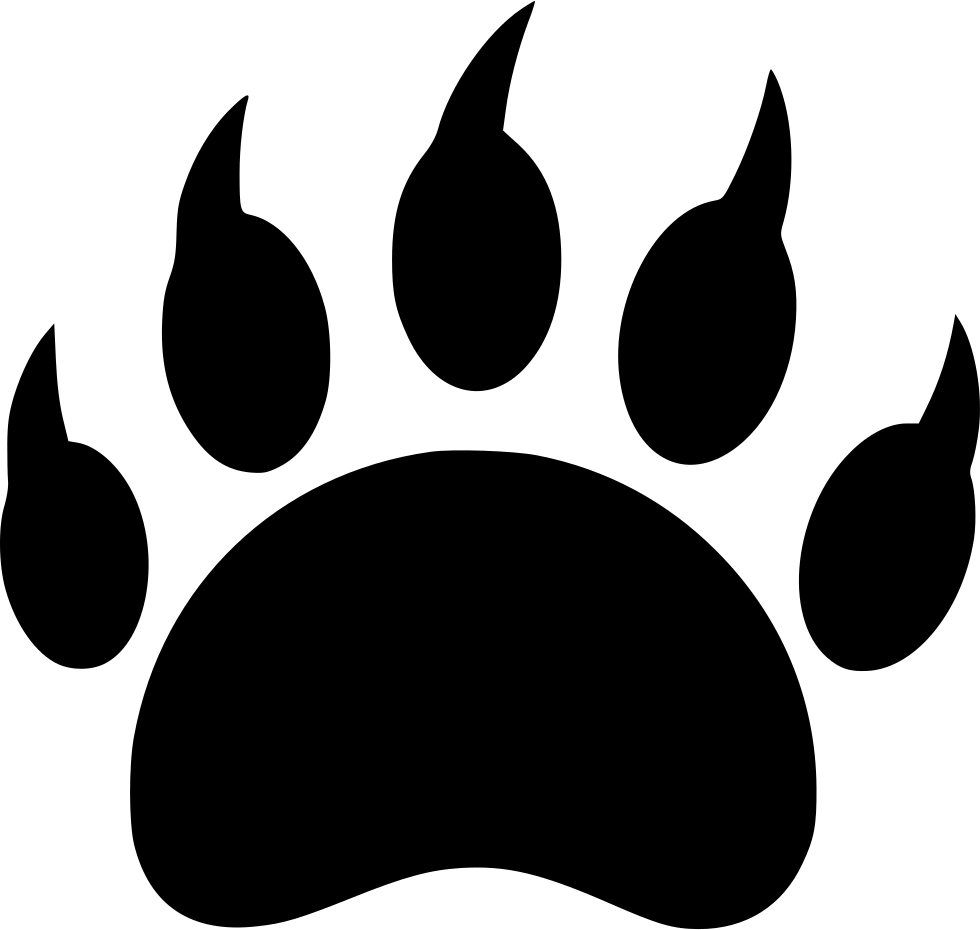 Bear Wild Animal Footprint Danger Predator Comments - Depredator Icon (980x930)