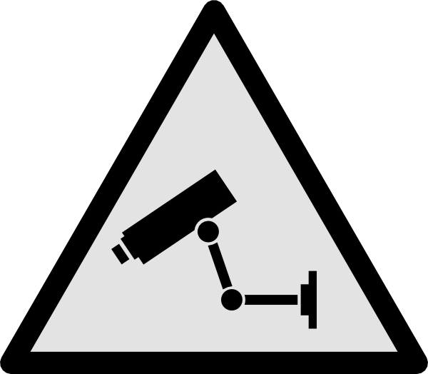 Security Camera Tools Free Black White Clipart Images - Cctv Camera Png Cartoon (600x524)