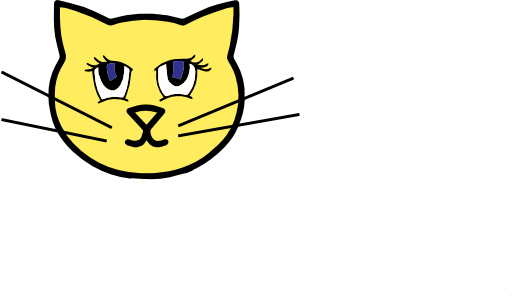 Yellow Cat Clipart - صورة وجه قطة كرتون (512x296)