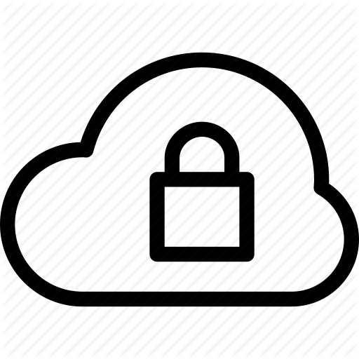 Lock Clipart Shape - Protected Cloud (512x512)