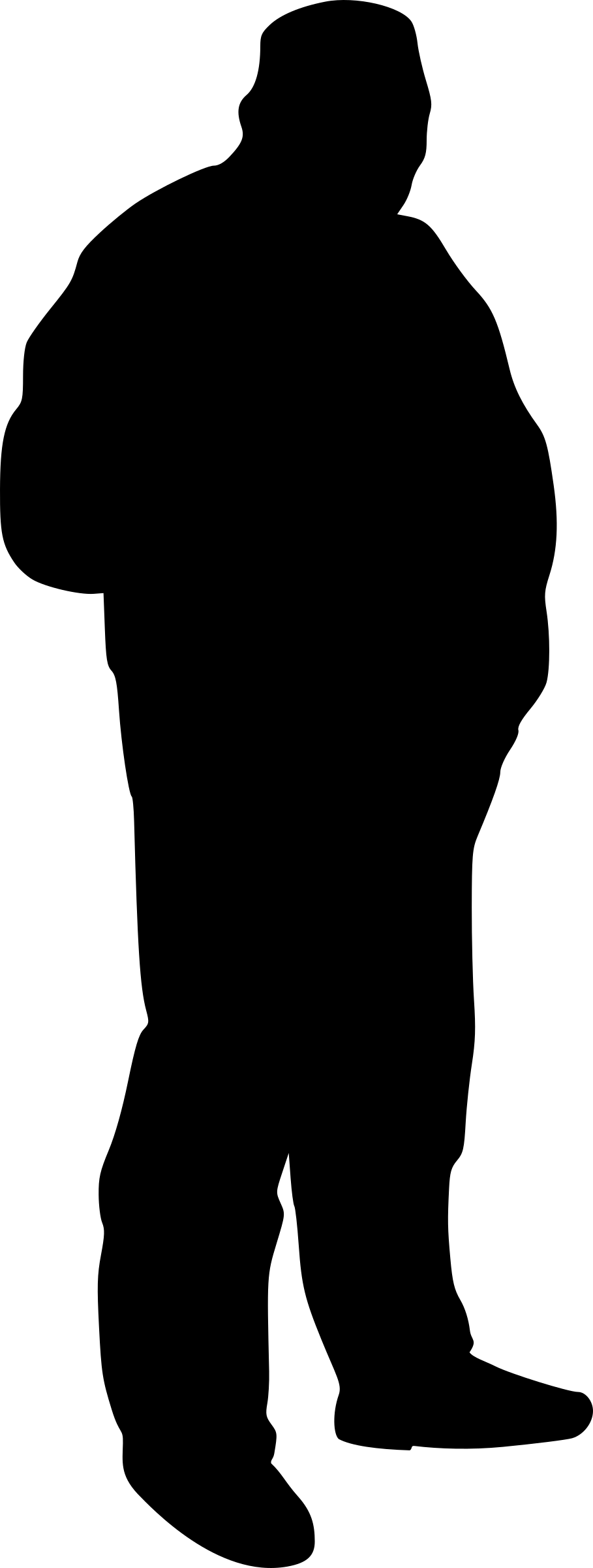 Security Silhouette - Security Guard Silhouette Png (909x2400)
