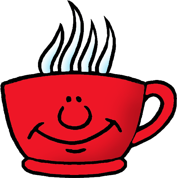 Coffee Cup Mug Clip Art - Red Coffee Cup Clipart (648x647)