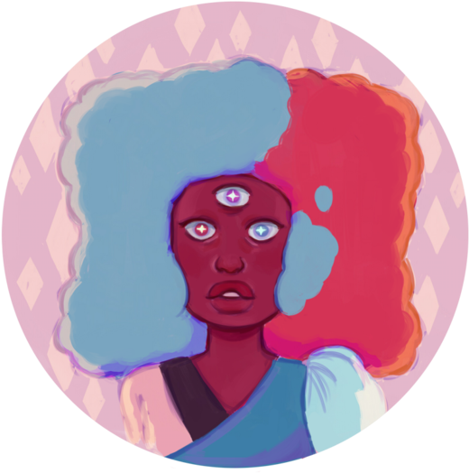Cotton Candy Garnet By Moth-queen - Illustration (600x586)