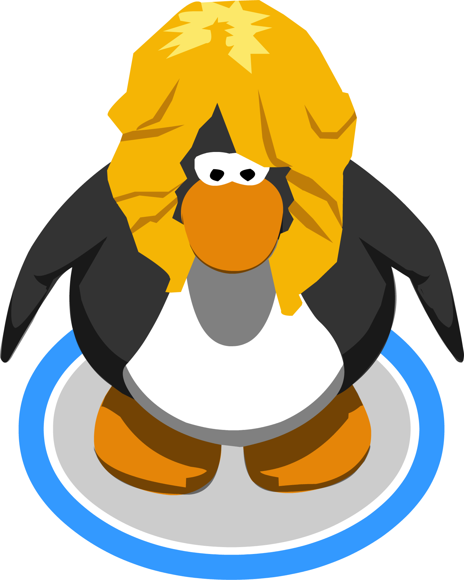 The Goldilocks In Game - Club Penguin 10th Anniversary Hat (1482x1851)